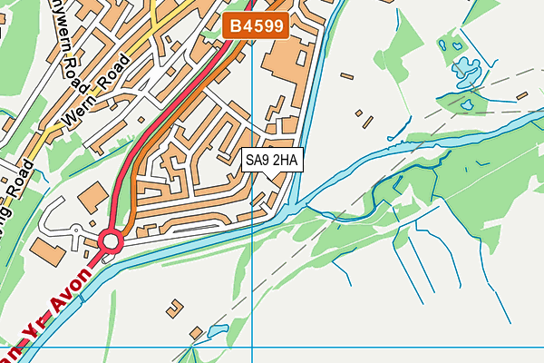 SA9 2HA map - OS VectorMap District (Ordnance Survey)