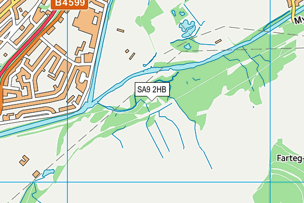 SA9 2HB map - OS VectorMap District (Ordnance Survey)