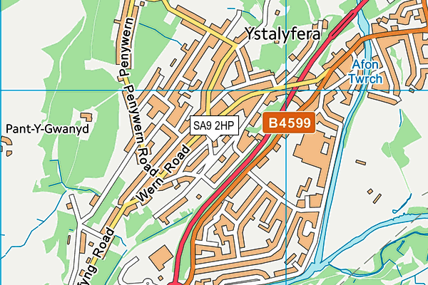 SA9 2HP map - OS VectorMap District (Ordnance Survey)