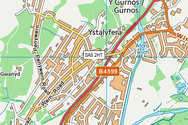 SA9 2HT map - OS VectorMap District (Ordnance Survey)