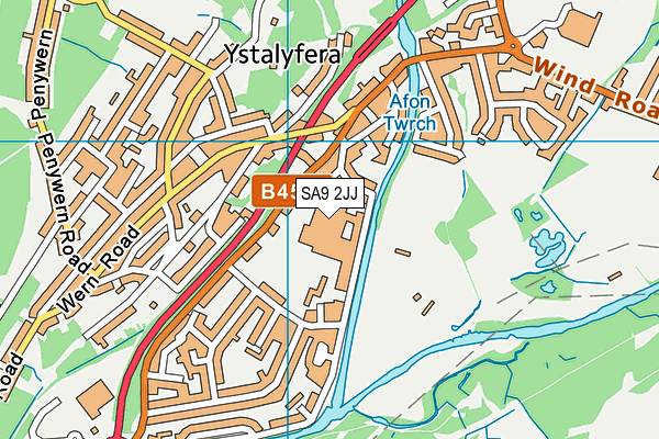 Ysgol Gymraeg Ystalyfera Bro Dur map (SA9 2JJ) - OS VectorMap District (Ordnance Survey)