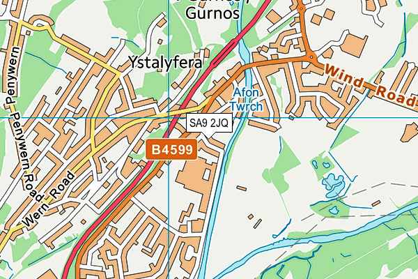 SA9 2JQ map - OS VectorMap District (Ordnance Survey)