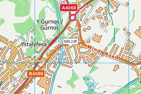 SA9 2JR map - OS VectorMap District (Ordnance Survey)