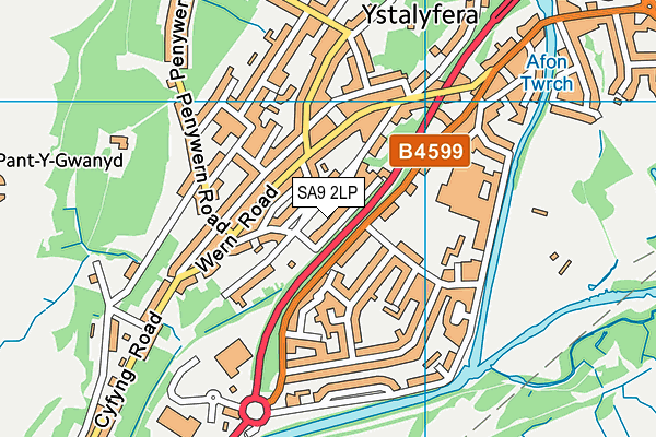 SA9 2LP map - OS VectorMap District (Ordnance Survey)