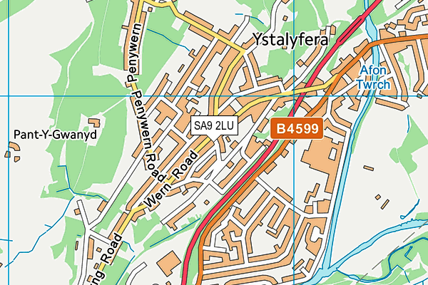 SA9 2LU map - OS VectorMap District (Ordnance Survey)