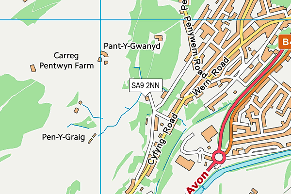 SA9 2NN map - OS VectorMap District (Ordnance Survey)