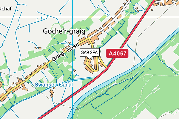 SA9 2PA map - OS VectorMap District (Ordnance Survey)