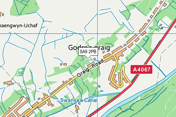 SA9 2PB map - OS VectorMap District (Ordnance Survey)