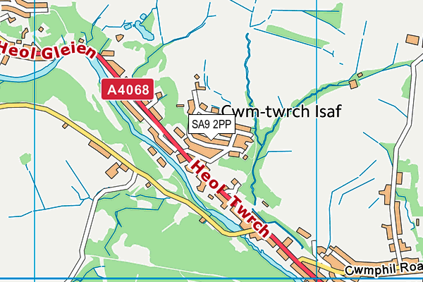 SA9 2PP map - OS VectorMap District (Ordnance Survey)