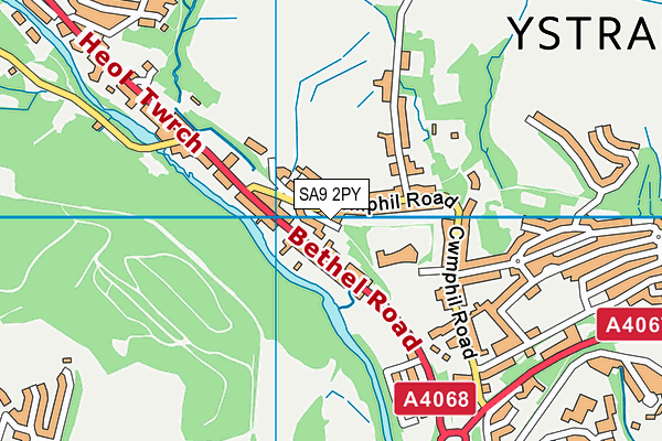 SA9 2PY map - OS VectorMap District (Ordnance Survey)
