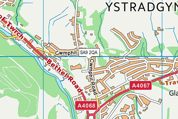 SA9 2QA map - OS VectorMap District (Ordnance Survey)