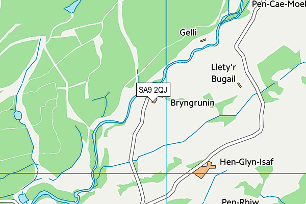 SA9 2QJ map - OS VectorMap District (Ordnance Survey)