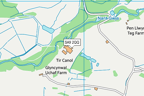 SA9 2QQ map - OS VectorMap District (Ordnance Survey)