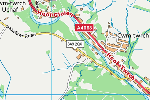 SA9 2QX map - OS VectorMap District (Ordnance Survey)