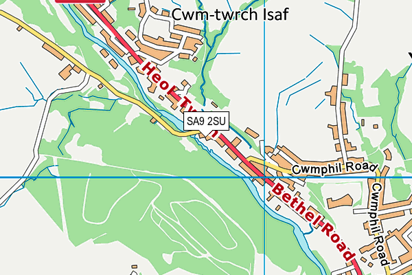 SA9 2SU map - OS VectorMap District (Ordnance Survey)