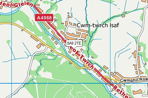 SA9 2TE map - OS VectorMap District (Ordnance Survey)