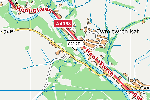 SA9 2TJ map - OS VectorMap District (Ordnance Survey)