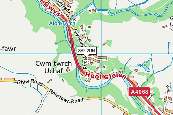 SA9 2UN map - OS VectorMap District (Ordnance Survey)