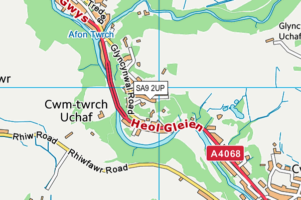 SA9 2UP map - OS VectorMap District (Ordnance Survey)