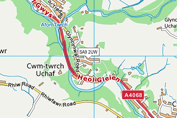 SA9 2UW map - OS VectorMap District (Ordnance Survey)