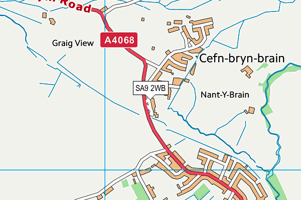 SA9 2WB map - OS VectorMap District (Ordnance Survey)