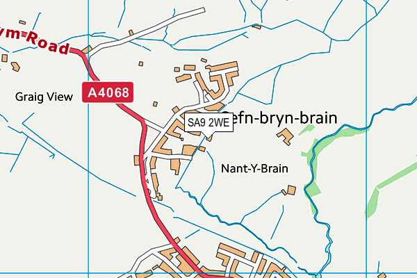 SA9 2WE map - OS VectorMap District (Ordnance Survey)