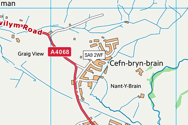 SA9 2WF map - OS VectorMap District (Ordnance Survey)