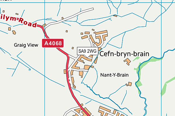 SA9 2WG map - OS VectorMap District (Ordnance Survey)