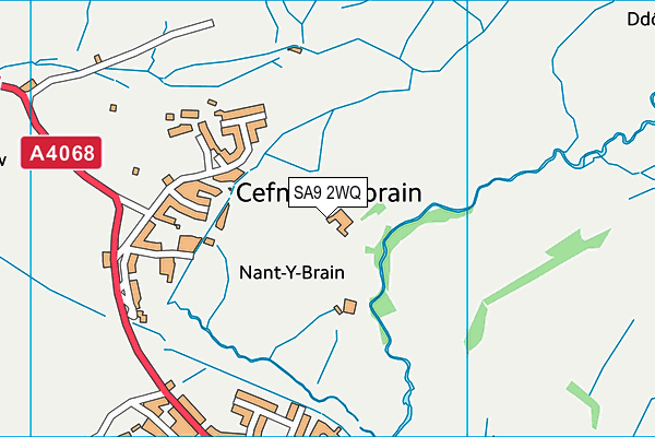 SA9 2WQ map - OS VectorMap District (Ordnance Survey)