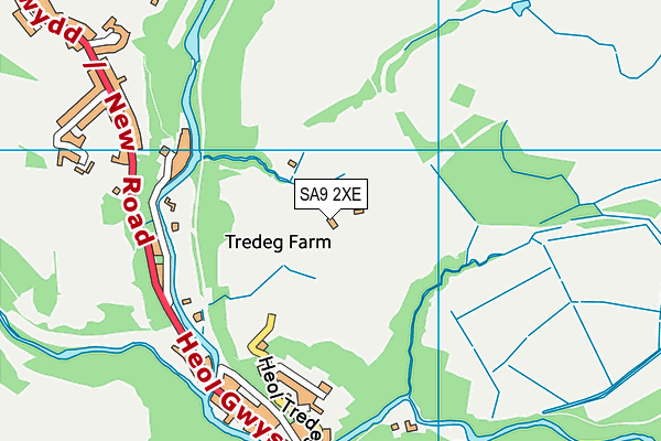 SA9 2XE map - OS VectorMap District (Ordnance Survey)