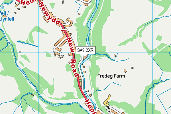 SA9 2XR map - OS VectorMap District (Ordnance Survey)
