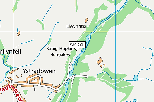 SA9 2XU map - OS VectorMap District (Ordnance Survey)