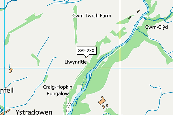 SA9 2XX map - OS VectorMap District (Ordnance Survey)