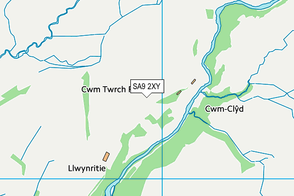 SA9 2XY map - OS VectorMap District (Ordnance Survey)