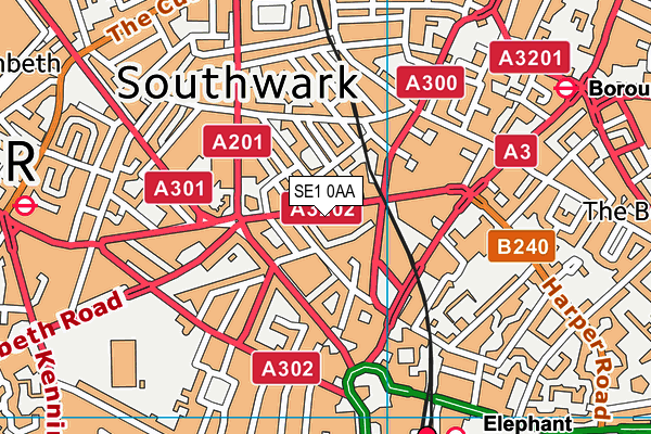 London South Bank University map (SE1 0AA) - OS VectorMap District (Ordnance Survey)