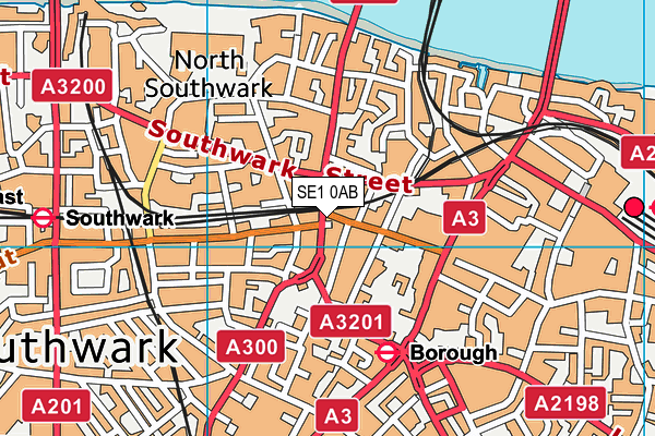 SE1 0AB map - OS VectorMap District (Ordnance Survey)