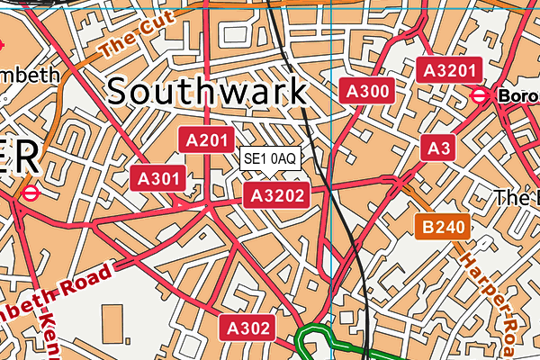 SE1 0AQ map - OS VectorMap District (Ordnance Survey)