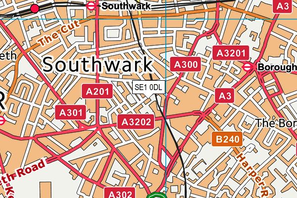 SE1 0DL map - OS VectorMap District (Ordnance Survey)