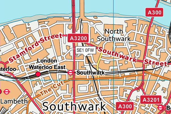 SE1 0FW map - OS VectorMap District (Ordnance Survey)