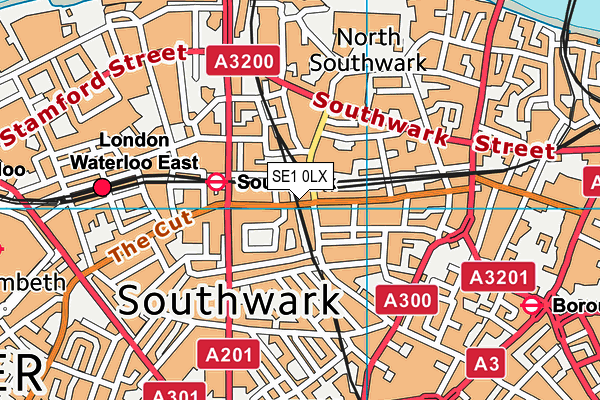 SE1 0LX map - OS VectorMap District (Ordnance Survey)