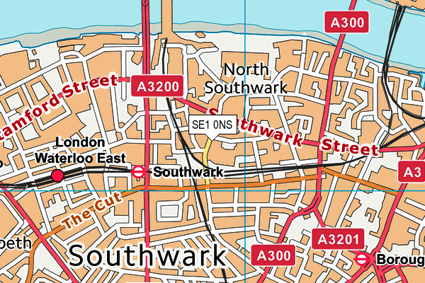 Fitness4less (Southwark) map (SE1 0NS) - OS VectorMap District (Ordnance Survey)