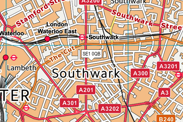 SE1 0QB map - OS VectorMap District (Ordnance Survey)