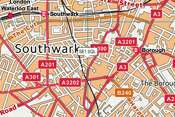 SE1 0QL map - OS VectorMap District (Ordnance Survey)