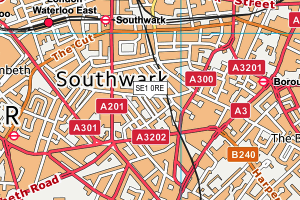 SE1 0RE map - OS VectorMap District (Ordnance Survey)