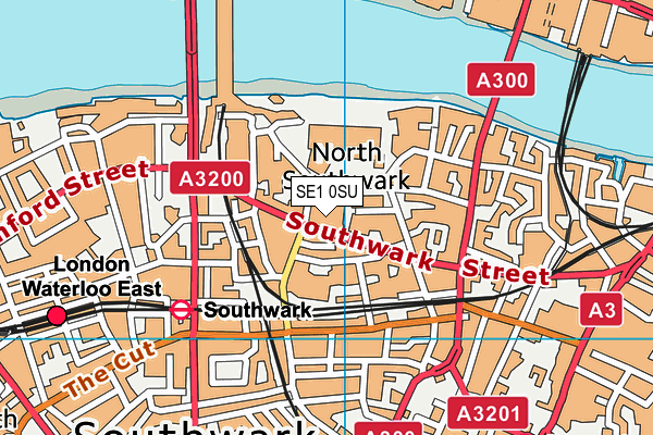 Bankside Fit Hub (Closed) map (SE1 0SU) - OS VectorMap District (Ordnance Survey)