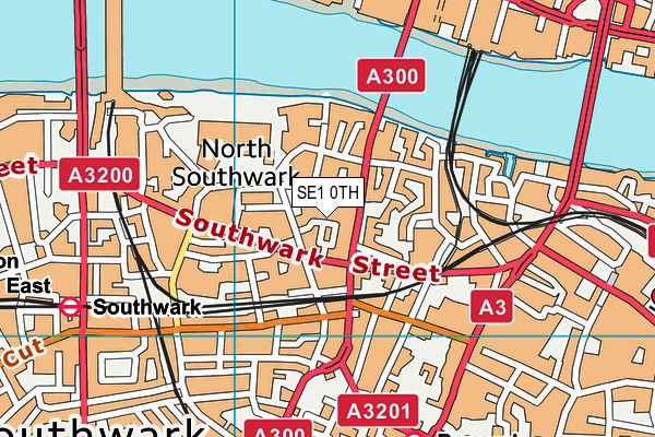 SE1 0TH map - OS VectorMap District (Ordnance Survey)