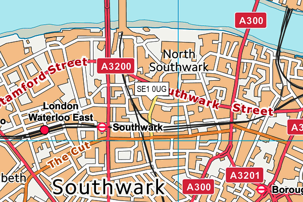 SE1 0UG map - OS VectorMap District (Ordnance Survey)