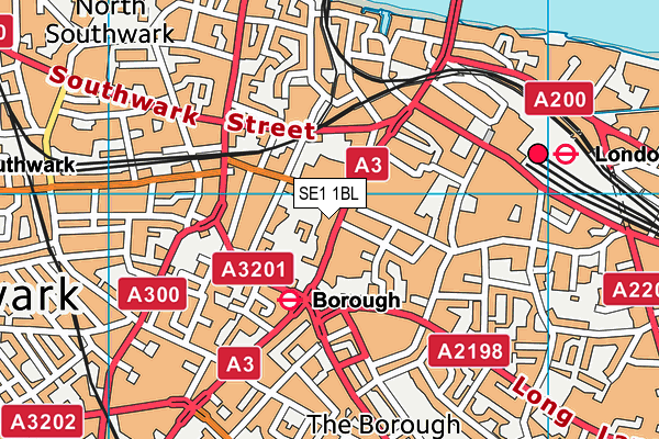 SE1 1BL map - OS VectorMap District (Ordnance Survey)