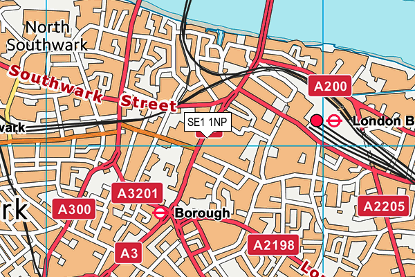 King's Sport Health & Fitness (London Bridge) map (SE1 1NP) - OS VectorMap District (Ordnance Survey)