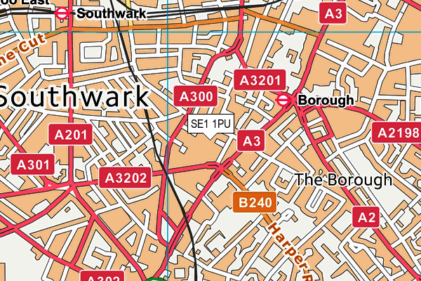 SE1 1PU map - OS VectorMap District (Ordnance Survey)